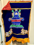 Velvet Shiva Saraswati Backdrop: Temple Pooja Decor (4ft x 6ft)