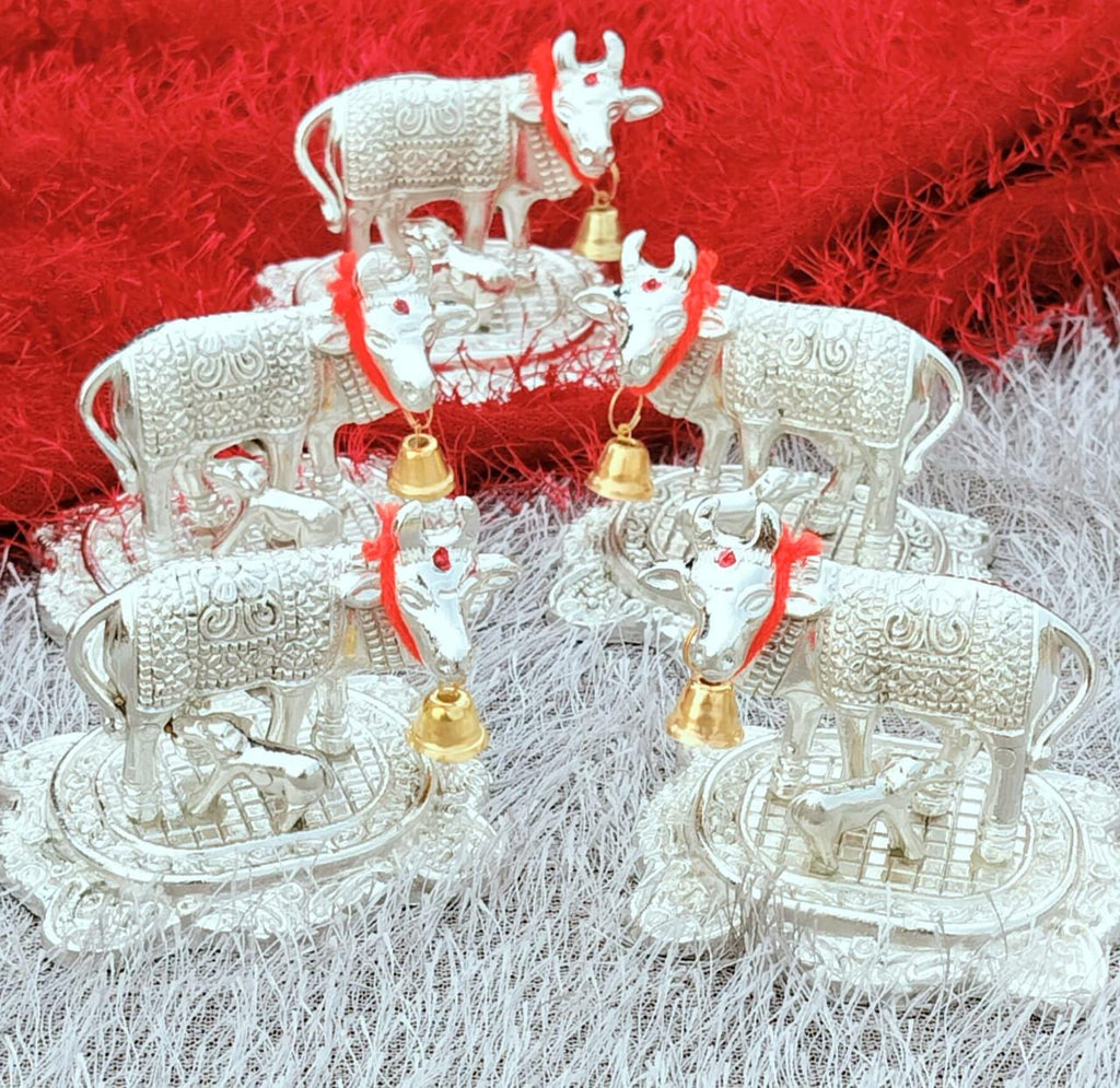 German Silver Khamadhenu for daily Pooja|
