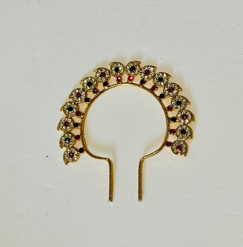 God Jewelry Hair Accessory, Metal Arch, Flower Bun | Navaratri ammavaru alankarana | Varalakshmi Vratham | Kuchipudi | Bharatanatyam Dance