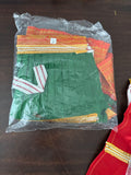 Amman Pavadai | Ammavaru Kalisham Saree | Lehenga Patka/ Cotton/Satin with Jari Border Devi Poshak/ Mata Dress for Deity Decor - 15"