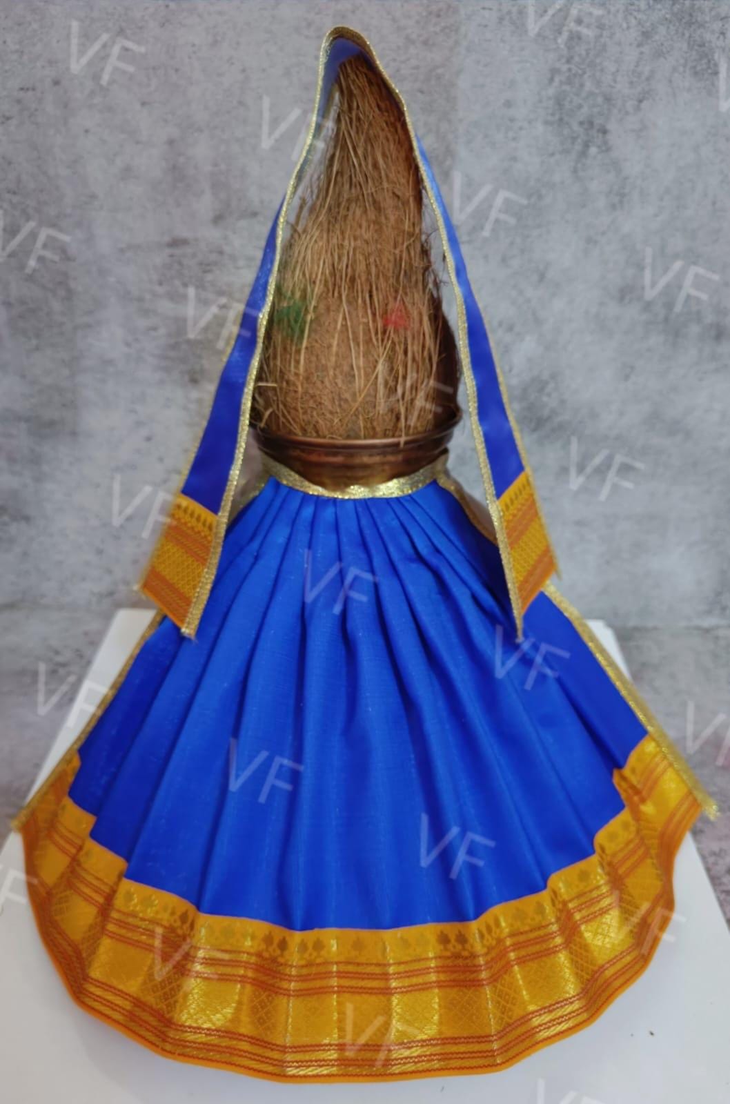 Amman Pavadai | Lehenga Patka/ Cotton/Satin with Jari Border Devi Poshak/ Mata Dress for Deity Decor