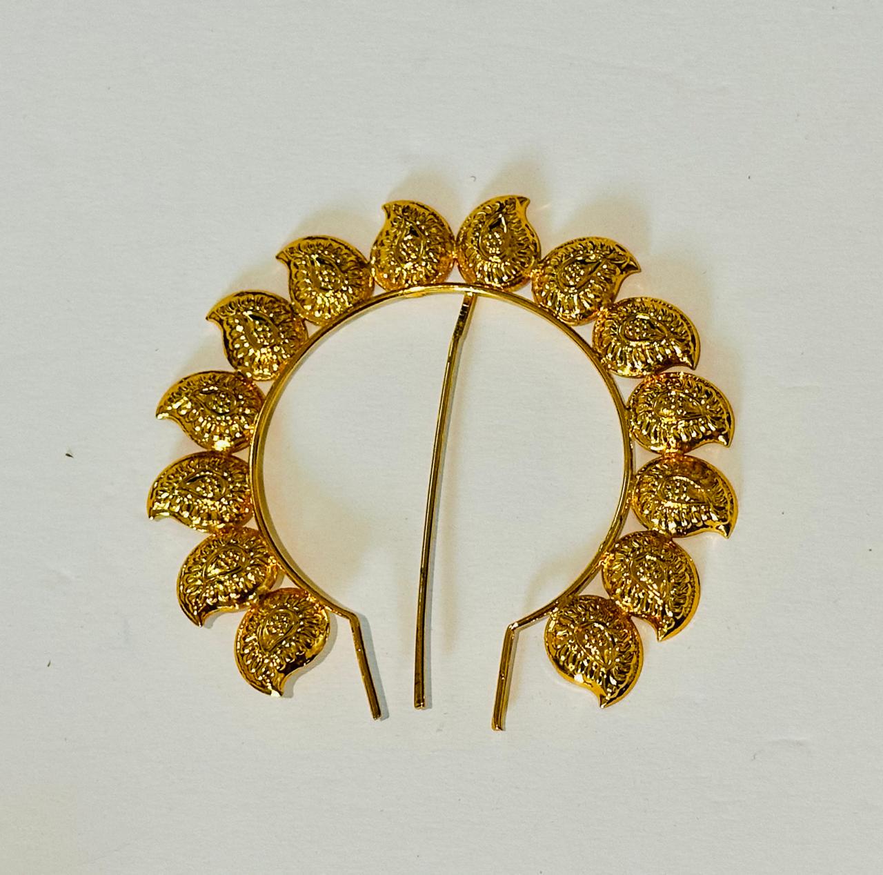 God Jewelry Hair Accessory, Metal Arch, Flower Bun | Navaratri ammavaru alankarana | Varalakshmi Vratham | Kuchipudi | Bharatanatyam Dance