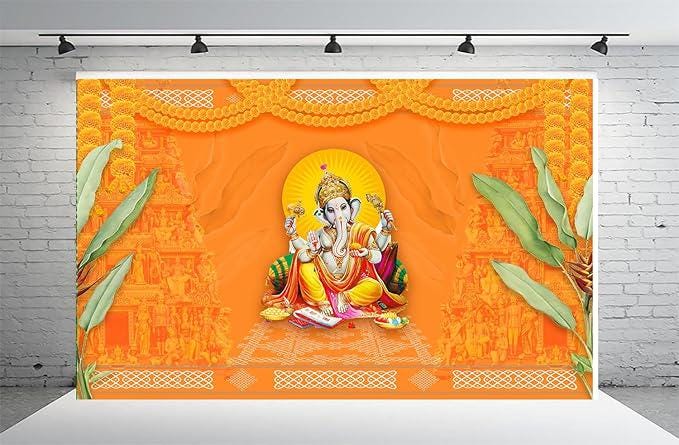 Ganesha with Kolam Backdrop | Festival & Housewarming Decor