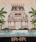 Temple Backdrop | Crush Satin Festival & Pooja Decor | 6ft, 8ft, 10ft