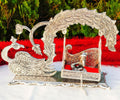 German Silver Krishan Jhula: Peacock Carving, Janmashtami Krishna Swing (12.5" x 9") and Pankh