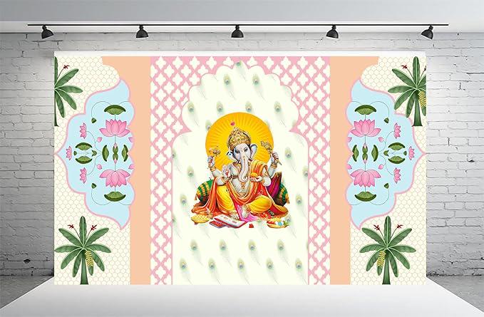 Ganesha with Kolam Backdrop | Festival & Housewarming Decor