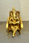 Ganesha Chair Brass Idol |Ganesha for Housewarming gifting