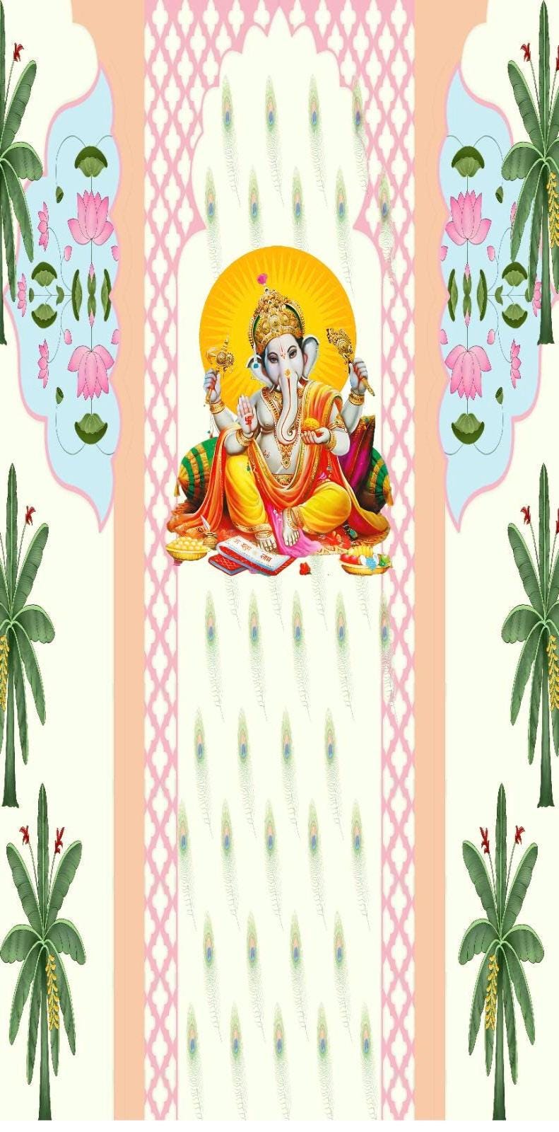 Ganesha with Kolam Backdrop | Festival & Housewarming Decor