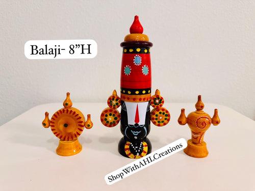 Balaji Shanku Chakra Kondapalli bommalu | Etikoppaka balaji set | Navaratri | Bommala Koluvu | Desi decor | Desi Handicrafts