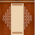 Kolam Backdrop in Terracota for Indian festivals | Housewarming decor | Ganesh Chaturti Decoration | 8ft-10ft| 5FT-8FT | 8ft- 8ft
