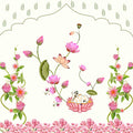 Lotus & Cow Backdrop: Indian Pooja Decor, Seemantham Decoration