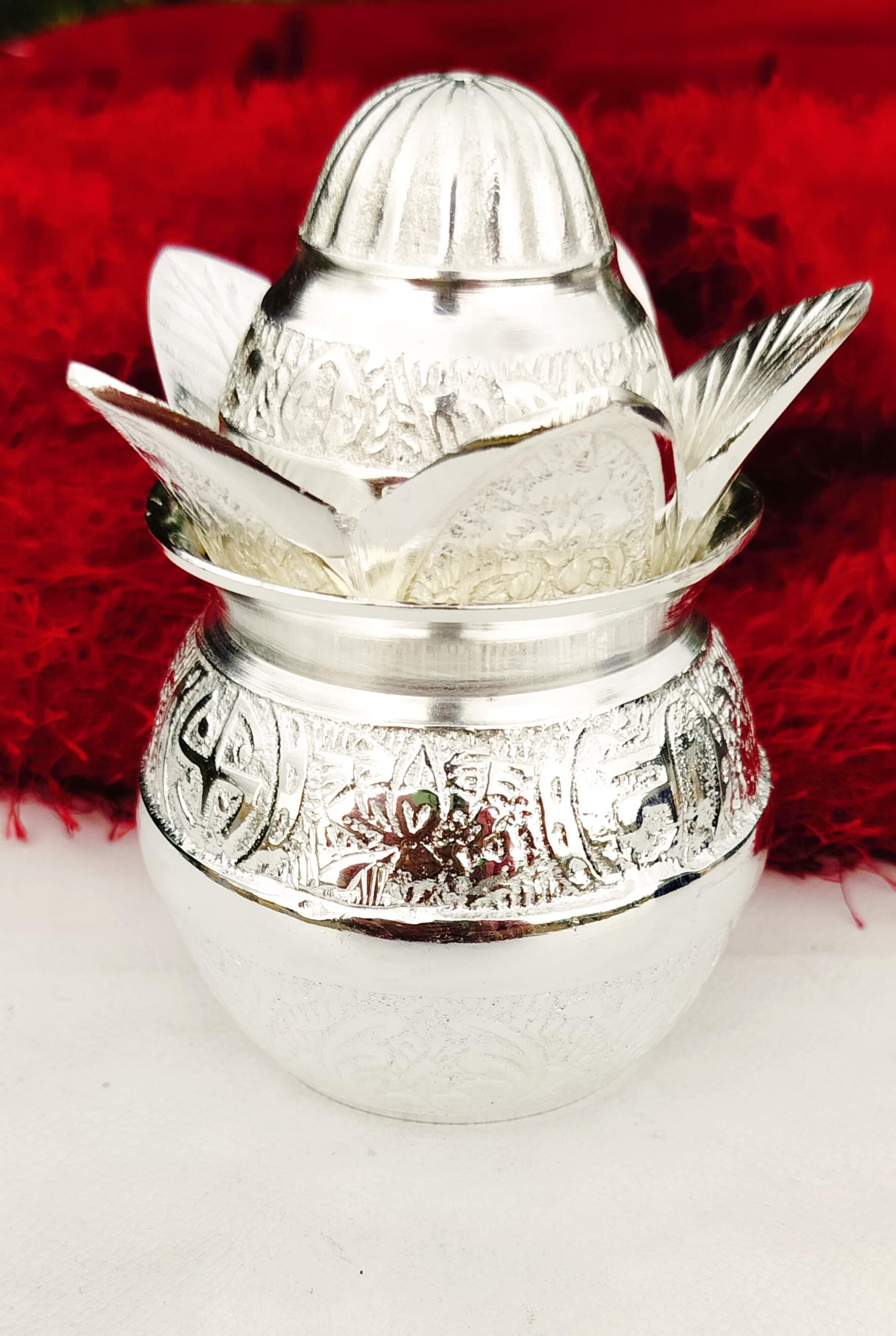German Silver Mini Kalisha for Pooja