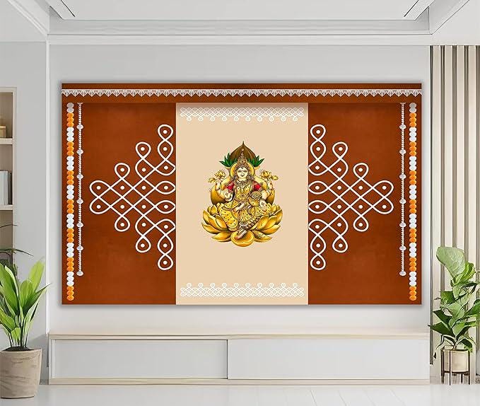 Navaratri Backdrop decor | Varalakshmi Vratham Backdrops | Lakshmi Devi Backdrop for Festival Decor | Sravanamasam decoration