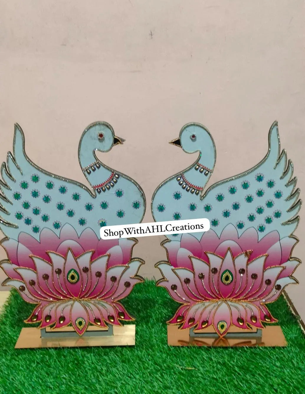 Swan Lotus Heavy Stands 20" H for Festival Decor | Gruhapravesham decor