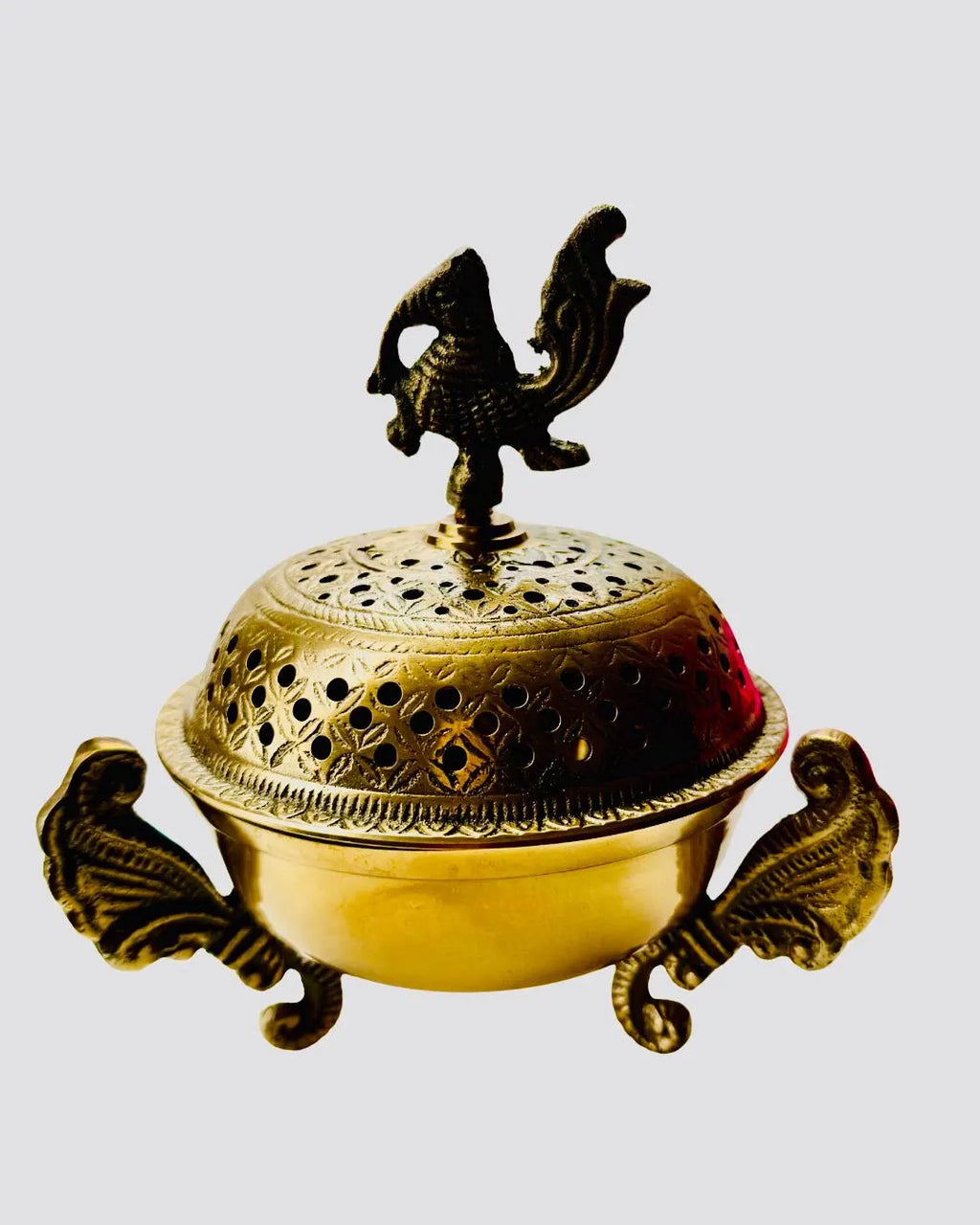 Dhoop Dani Peacock Holder Incense Burner | Brass Peacock Holder for Home and Living Room Decoration Brass Dhoop Burner Dhoopdaani for Pooja