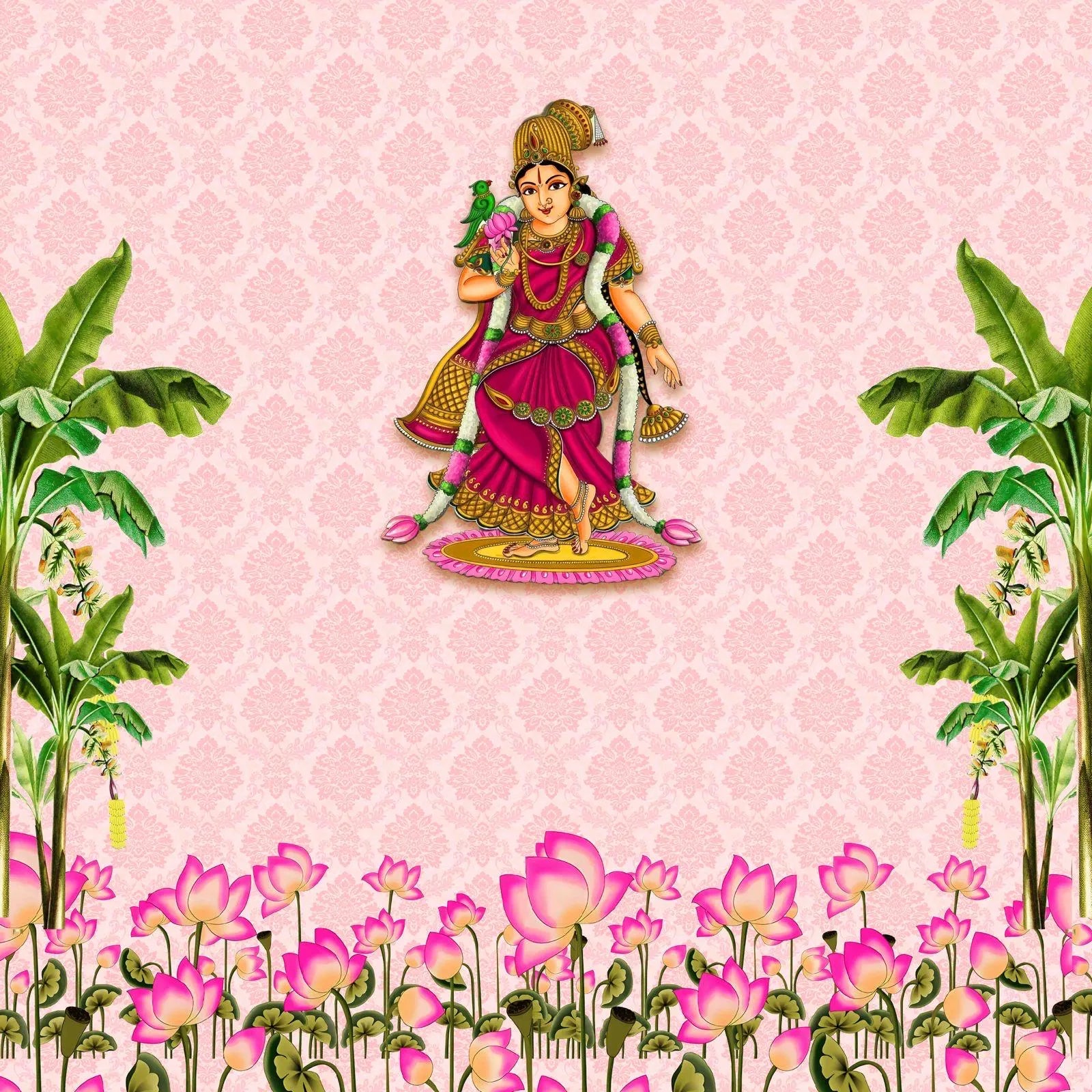 Navaratri Backdrop decor | Varalakshmi Vratham Backdrops | Lakshmi Devi Backdrop for Festival Decor | Sravanamasam decoration