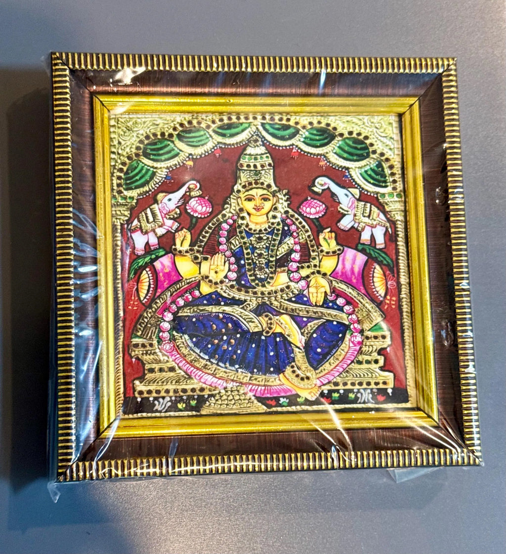 Tanjore Style Hindu God Photo Frame: Small Altar Decor