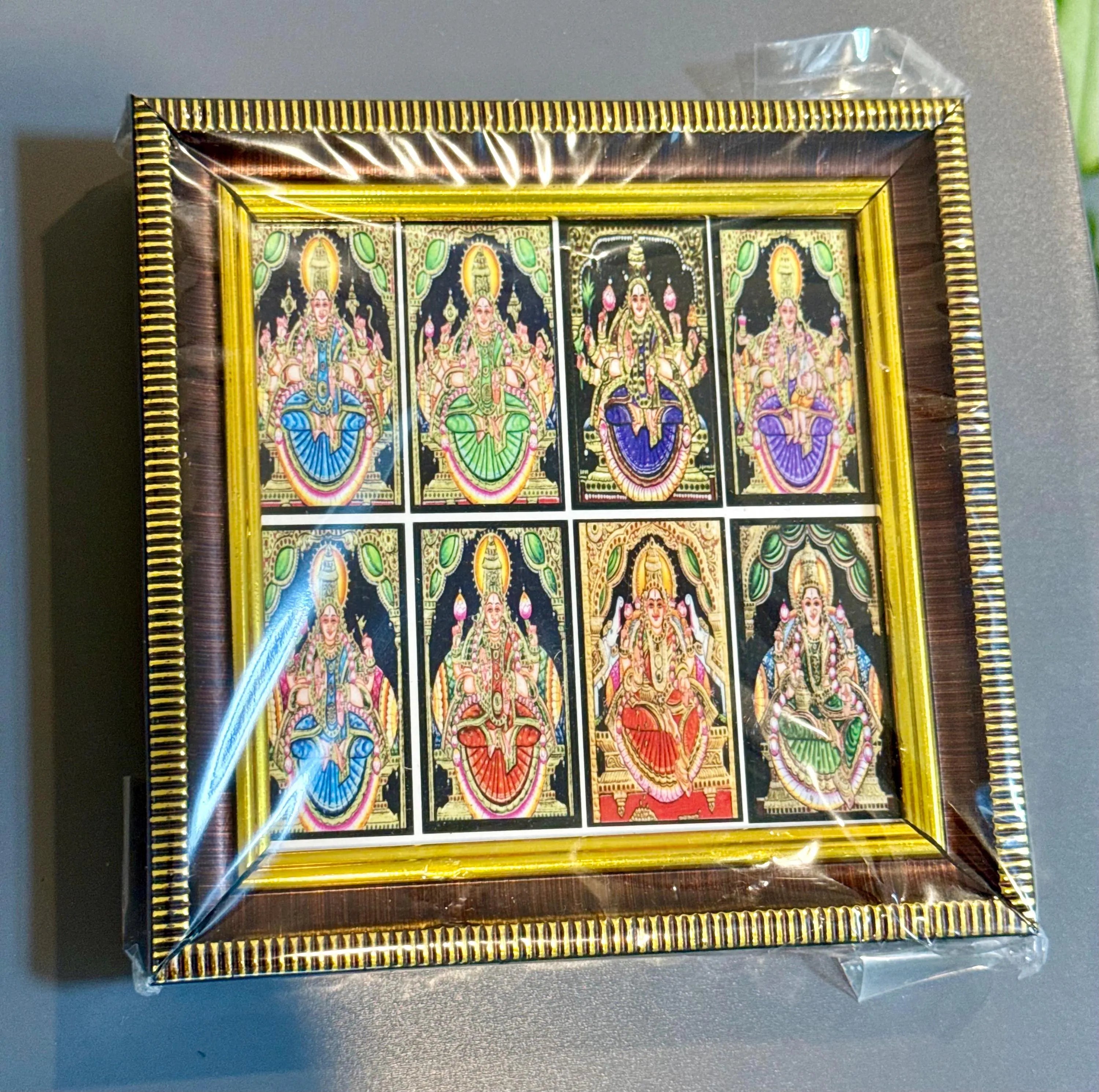 Tanjore Style Hindu God Photo Frame: Small Altar Decor